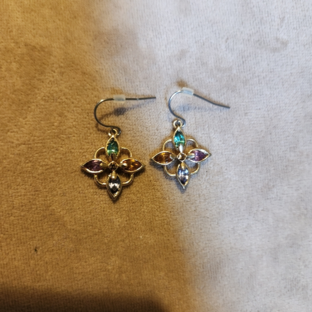 Elegant Multicolor Gemstone Earrings